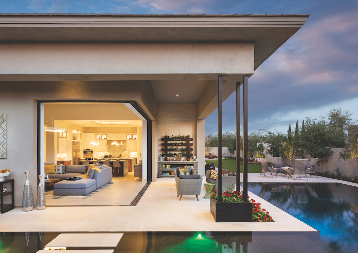 Luxury home with modern outdoor space.