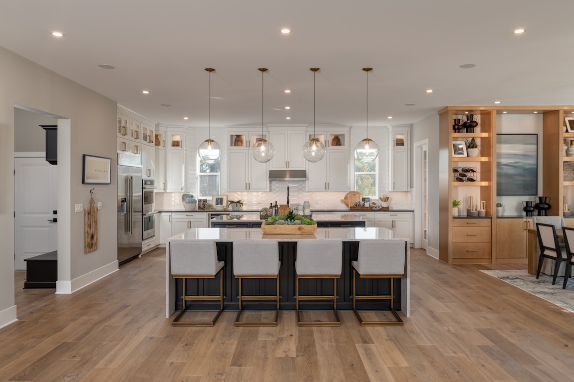 kitchen with wine storage