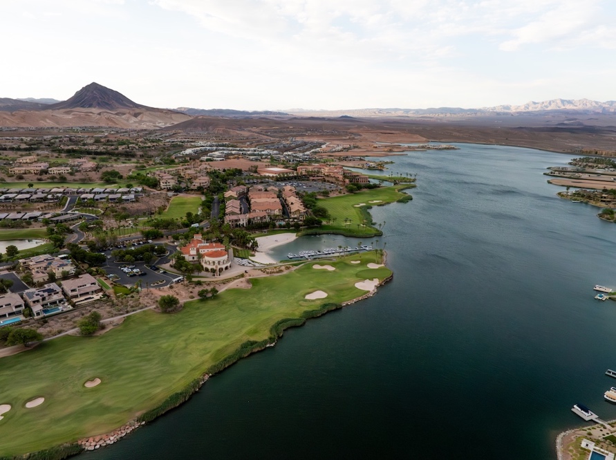 ariel shot of golf course