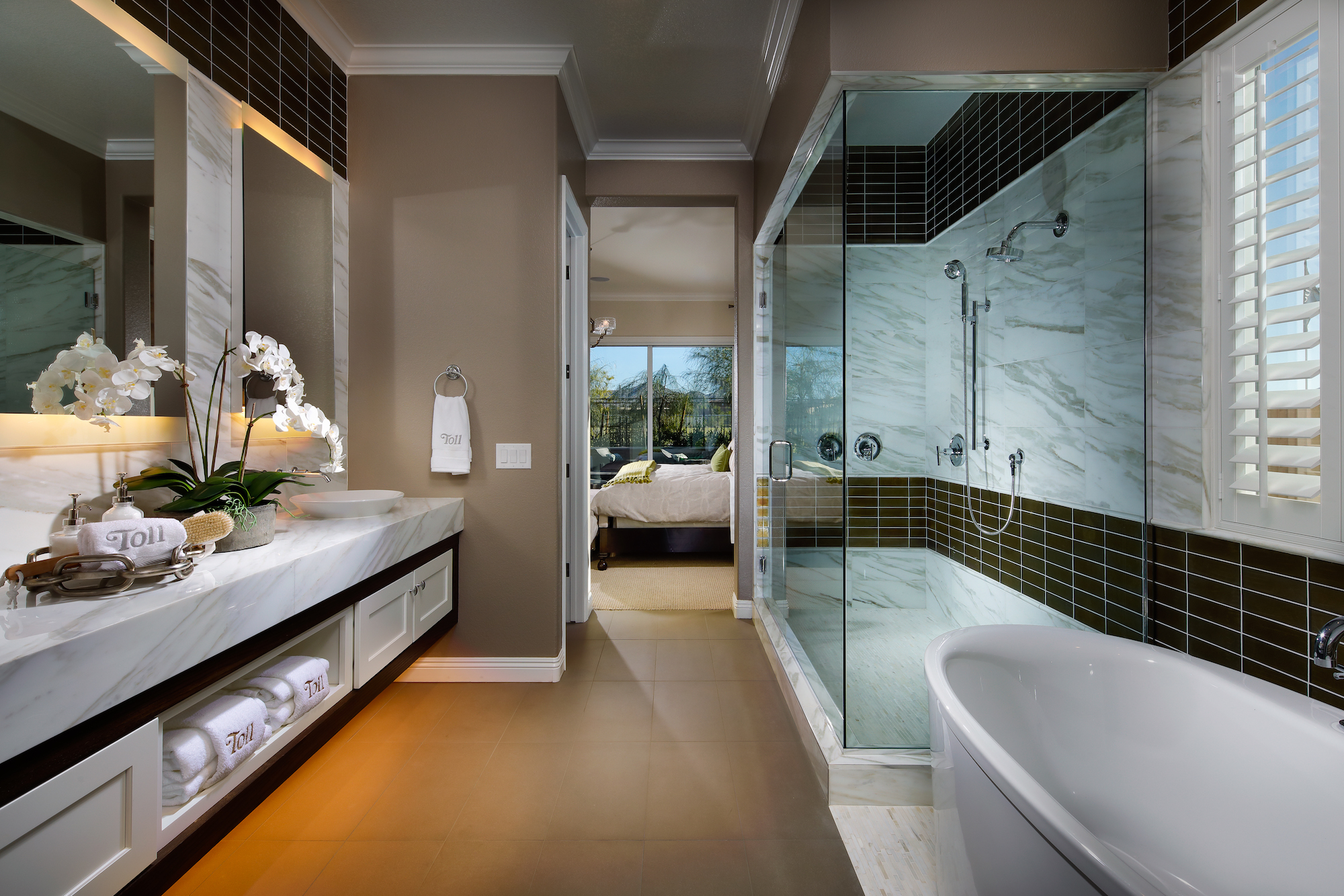 luxury master bathroom layout