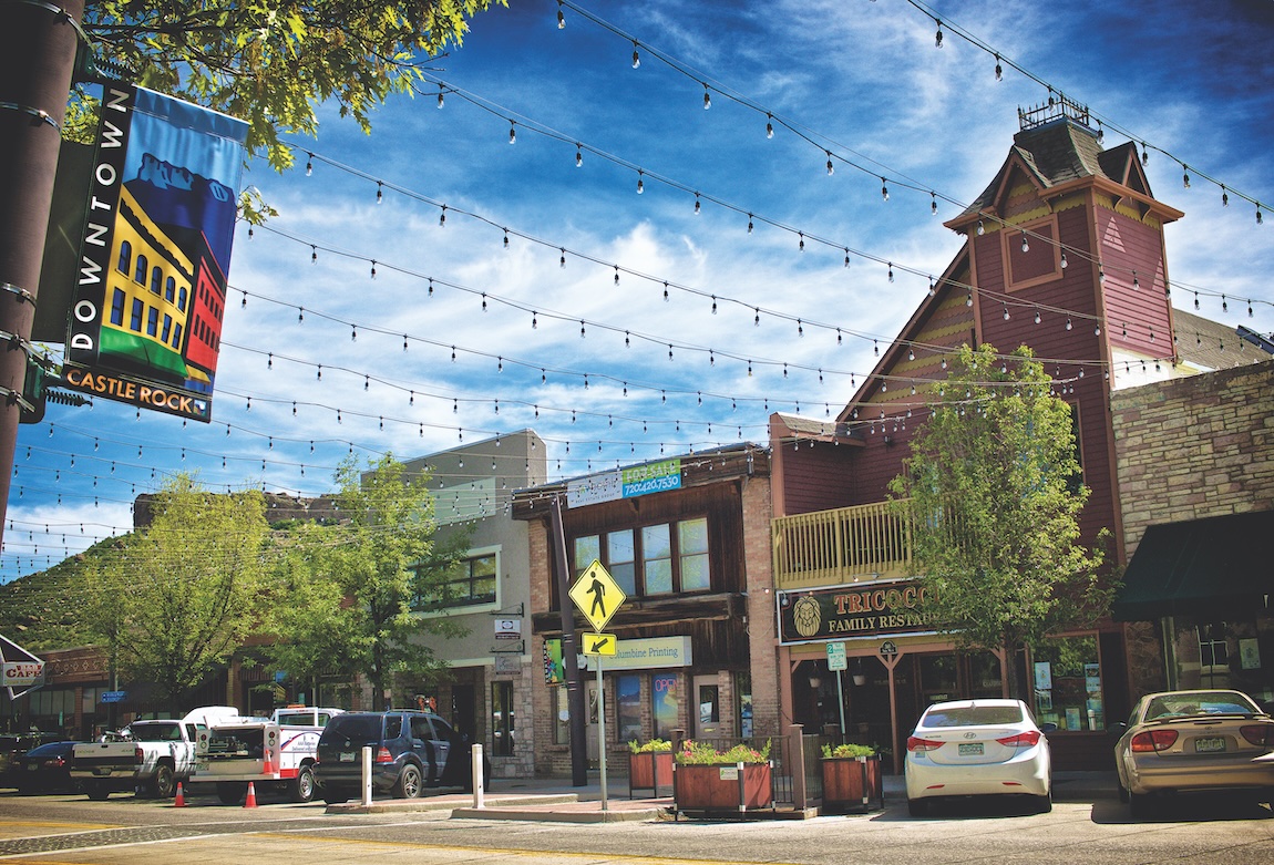 shopping center in downtown castle rock colorado