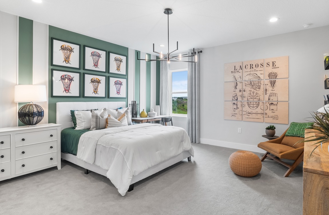 Kids bedroom design for a lacrosse enthusiast