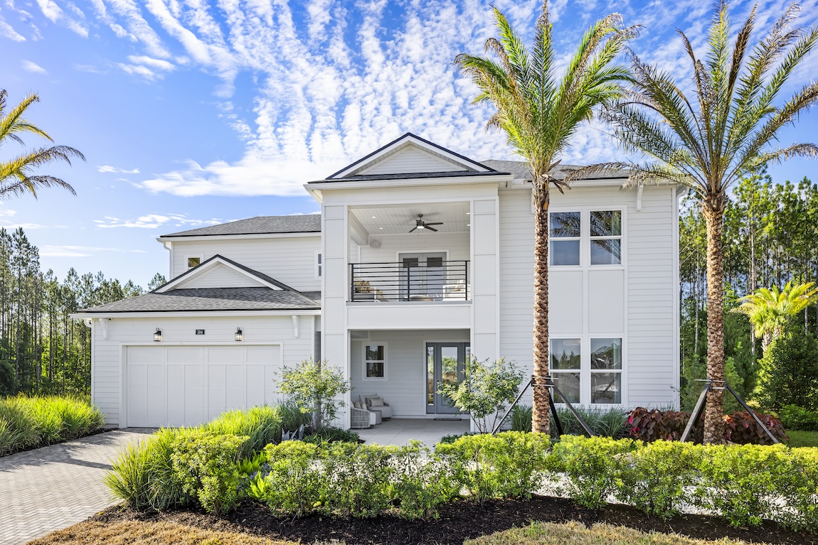 modern home exterior with loft in Cooper City, FL